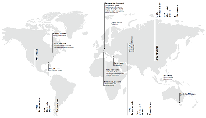 Key locations/global market presence (graphics)